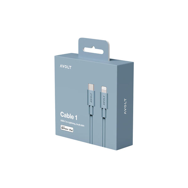 Cabel 1 USB-C to lightning, shark blue, Avolt