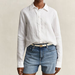 REG LINEN LS SHIRT, white, Gant