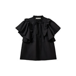 MERLINDASW FRILL TOP, 1000 black, Sofie Schnoor