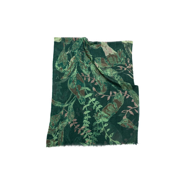 PAINTED LEAVES skjerf, green, Bella Ballou
