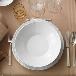 Hvit Elements tallerken, 28 cm, Royal Copenhagen