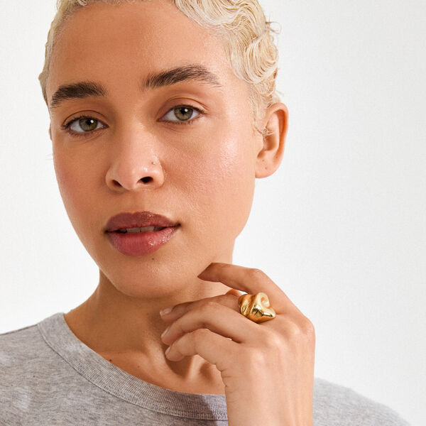 JOHNNIE ring, gullbelagt, Pilgrim