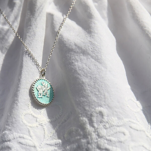 Lykkeliten, sølv/himmelblå Lykkeliten, sølv/himmelblå, Th. Marthinsen