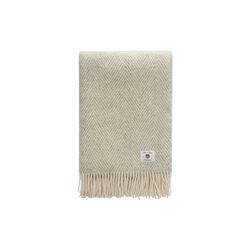 Herringbone ullpledd, light grey, Gant