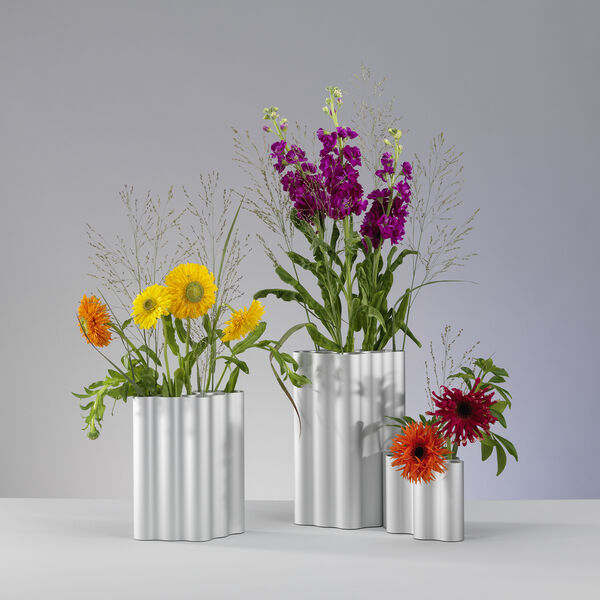 Nuage vase Small, light silver, Vitra 