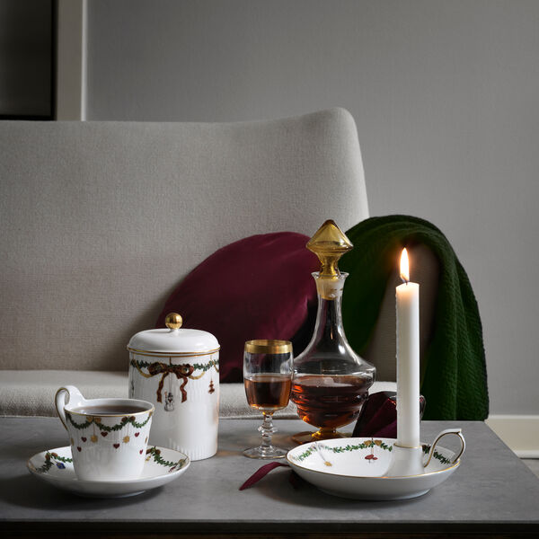 Stjerne Riflet Jul h&oslash;yhankskopp og undersk&aring;l 27 cl, Royal Copenhagen