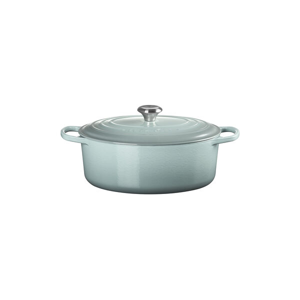 Signature st&oslash;pejern oval gryte &Oslash; 31 cm, sea salt, Le Creuset
