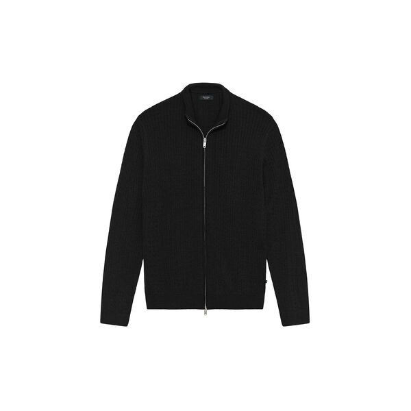 MAmason cabel Knit Cardigan, black, Matinique
