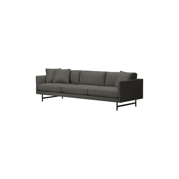 5623 Calmo 80 3-seter sofa, m&oslash;rk gr&aring;/svart, Fredericia Furniture