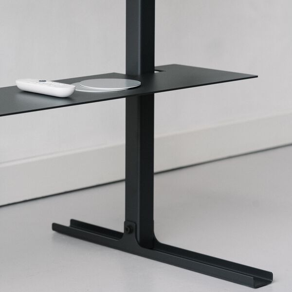 Plate Shelf, charcoal, Pedestal