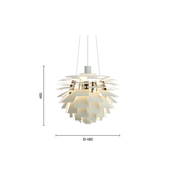 PH Artichoke, dusty green/brass metallised, Louis Poulsen