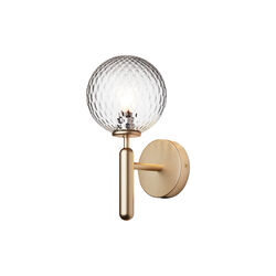 Miira Wall Lamp, brass/optic clear, Nuura
