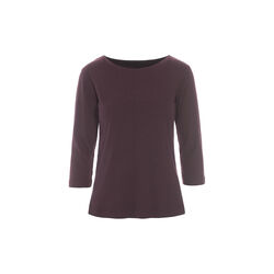 Naibu rib Blouse with 3/4 sleeves, raisin, BITTE KAI RAND