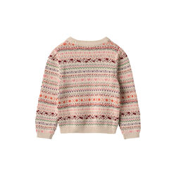 Jaquard Pullover Olga, 9042 multi, Wheat
