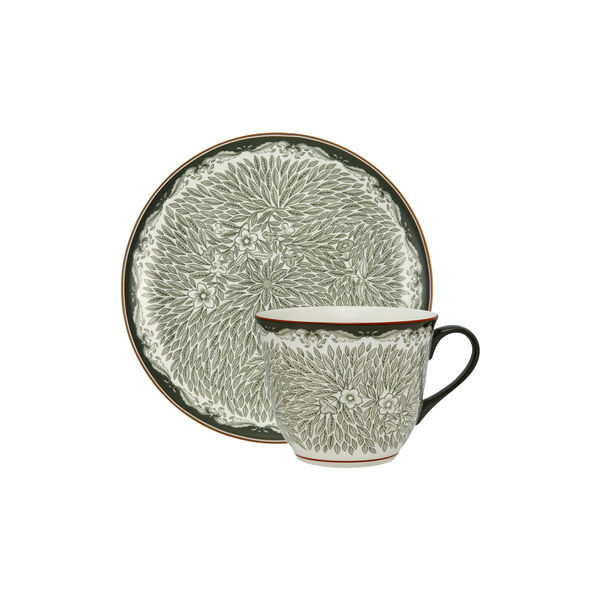 Ostindia Floris krus & tallerken, grønn Ostindia Floris krus & tallerken, grønn, Rörstrand