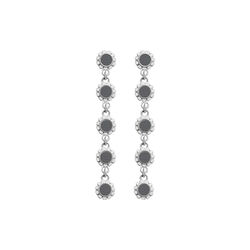 Bloom øredobber 5-blomster, sort, Th. Marthinsen