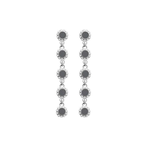 Bloom øredobber 5-blomster, sort, Th. Marthinsen