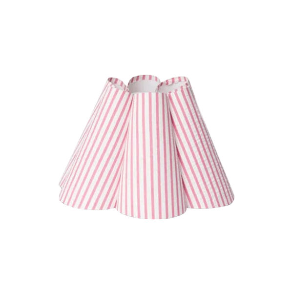 Lampeskjerm wavy Small, pink stripe, byTiMo