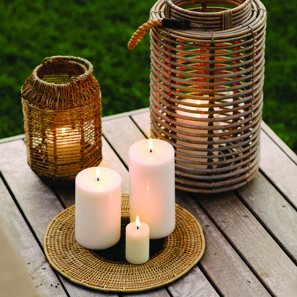 LED Pillar Candle 15 cm, nordic white, Uyuni Lighting