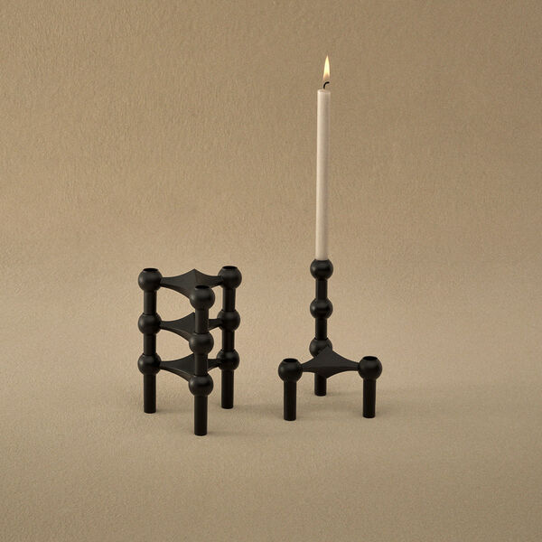 Stoff Nagel vase, sort, STOFF Nagel