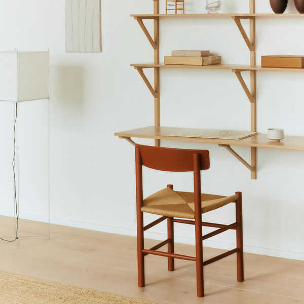 J39 Mogensen stol, herritage red/natur, Fredericia Furniture