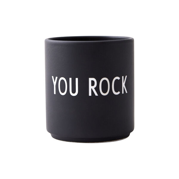 YOU ROCK favorittkopp, svart, Design Letters