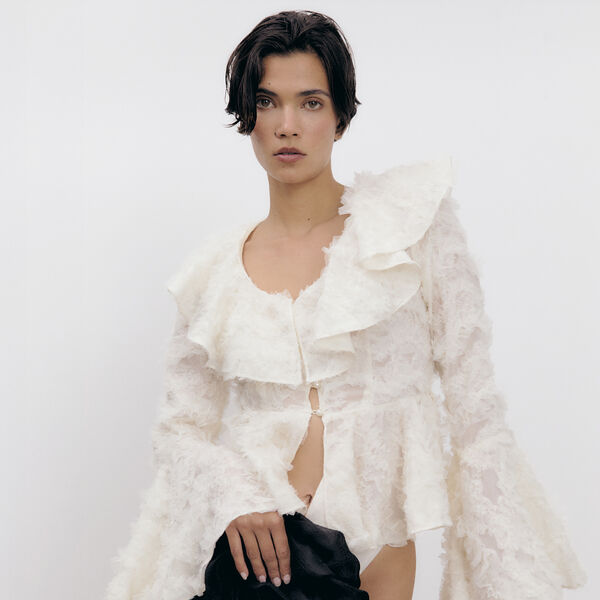 Desiree Blouse, cream white, Ida Sj&ouml;stedt