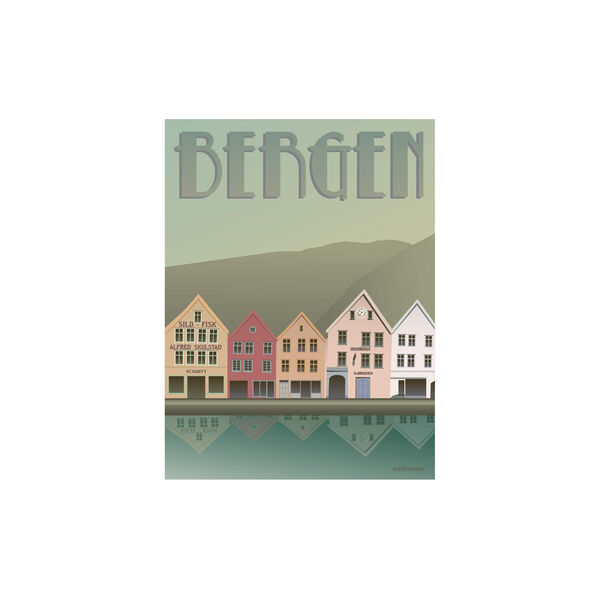 Bergen Ulriksbanen plakat, 50x70 cm, ViSSEVASSE
