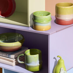 Poppery Kopp med hank, apple green/mint, Kähler