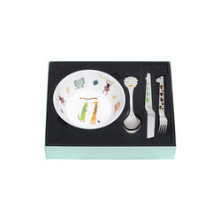 Safari 3 deler med skål, løve, giraff og slange, Th. Marthinsen