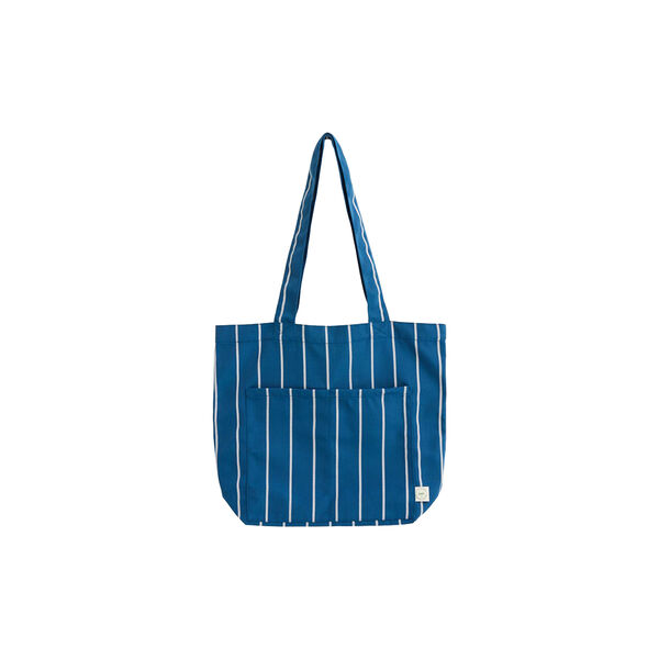 Outdoor Market Tote Bag, blue with beige stripe, HAY
