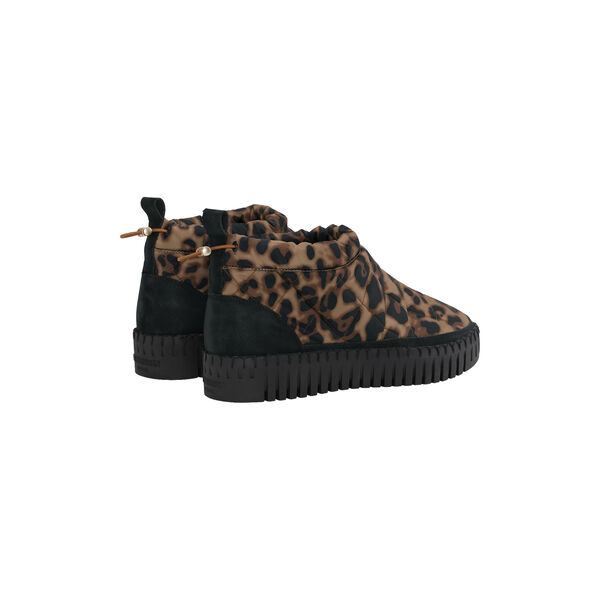 Tulip Low Padded Boot, brown panthera print black, Ilse Jacobsen Hornbæk