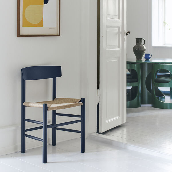 J39 Mogensen stol, indigo blue/natur, Fredericia Furniture
