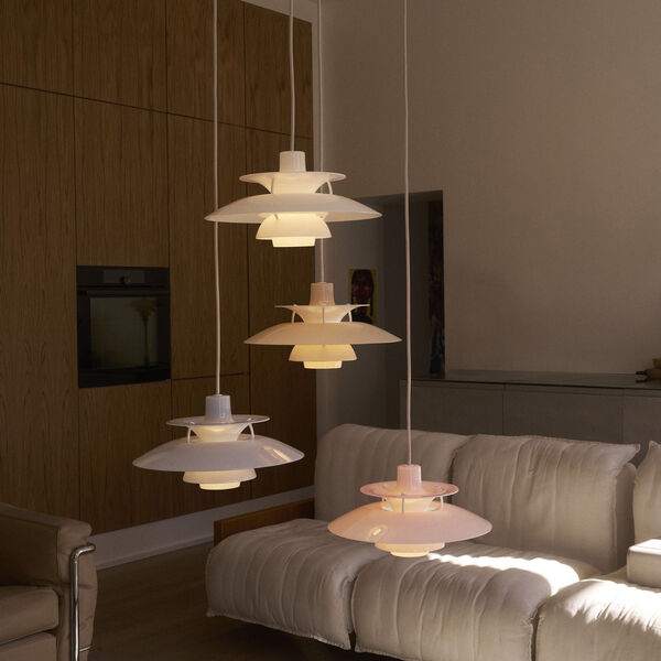 PH 5 320 Opal pendel, opal pale rose, Louis Poulsen