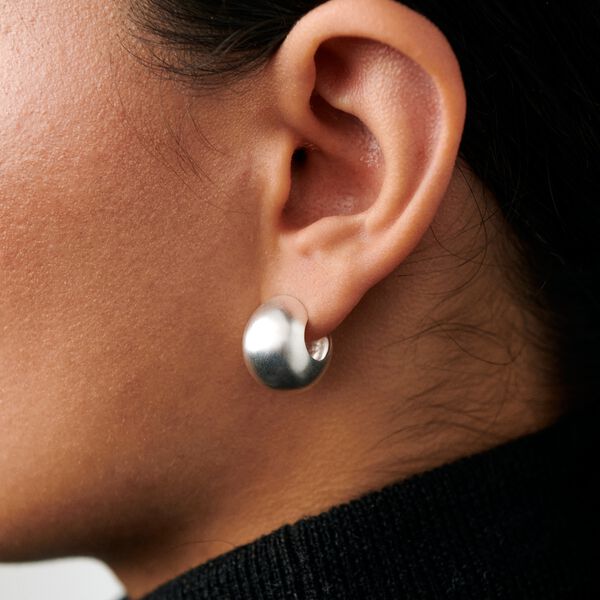 Echo Hoops Medium, sølvbelagt, Pernille Corydon Jewellery