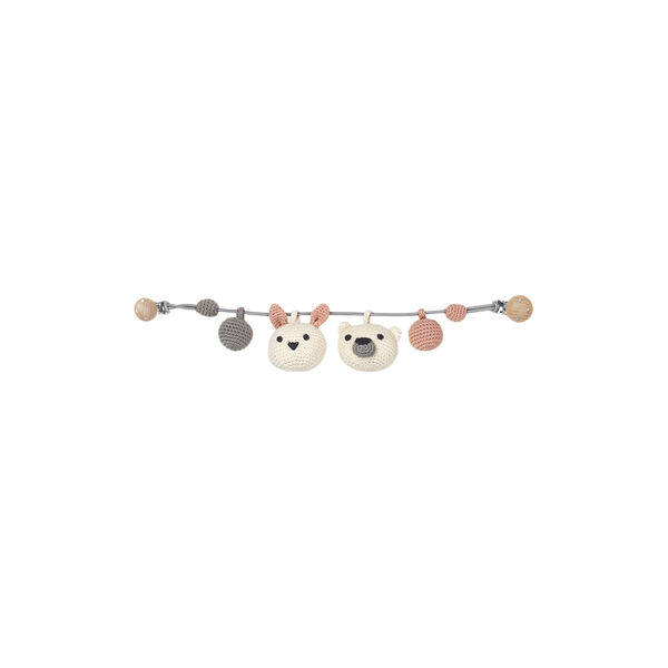 Hugo barnevognslenke, hvit/multifarget, Franck & Fischer