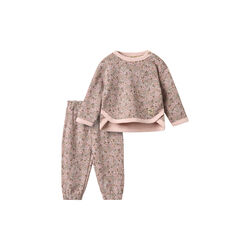 Set Sweatshirt & Trousers Emery, 9899 rose brown flowers, Wheat