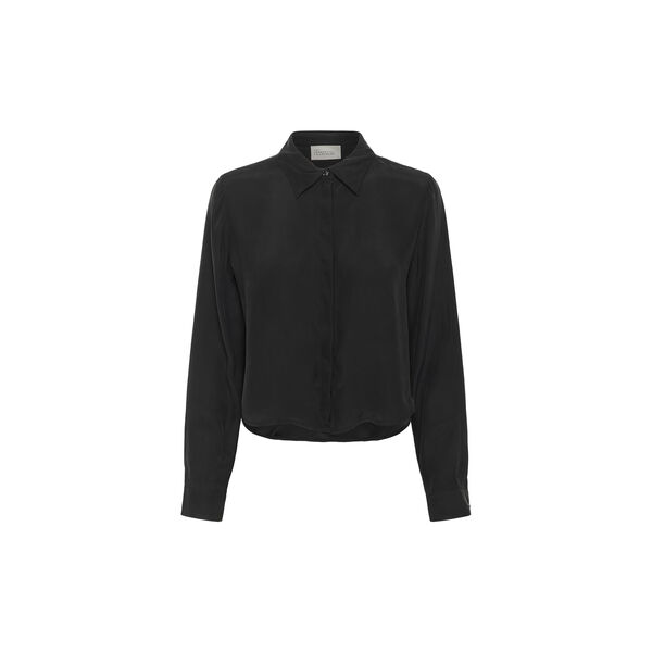 MWSilk Short Shirt, black, My Essential Wardrobe