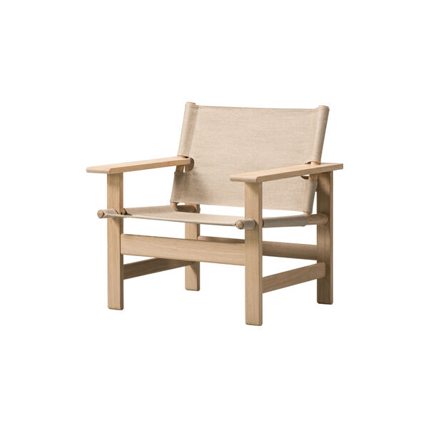 The Canvas Chair loungestol, såpebehandlet eik/kanvas The Canvas Chair loungestol, såpebehandlet eik/kanvas, Fredericia Furniture