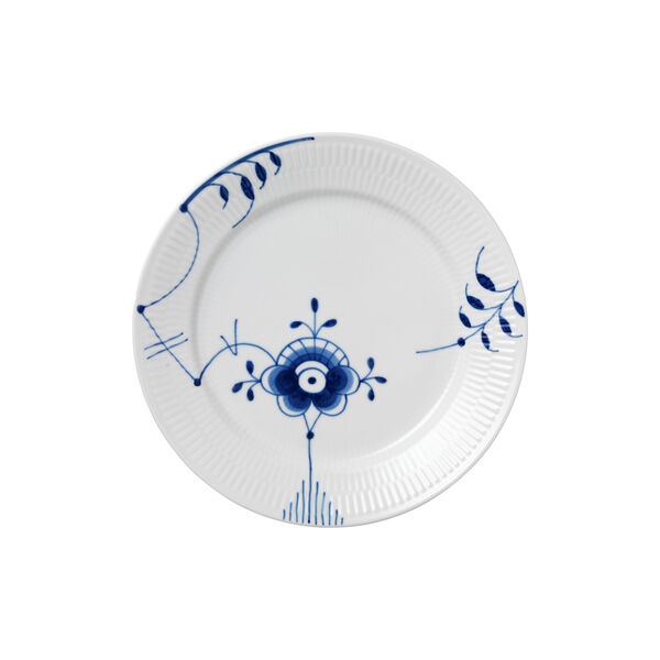 Blå Mega Riflet tallerken Ø 27 cm, Nr. 6, Royal Copenhagen