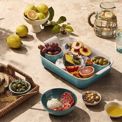 Heritage rektangul&aelig;rt fat 32 cm, bleu riviera, Le Creuset