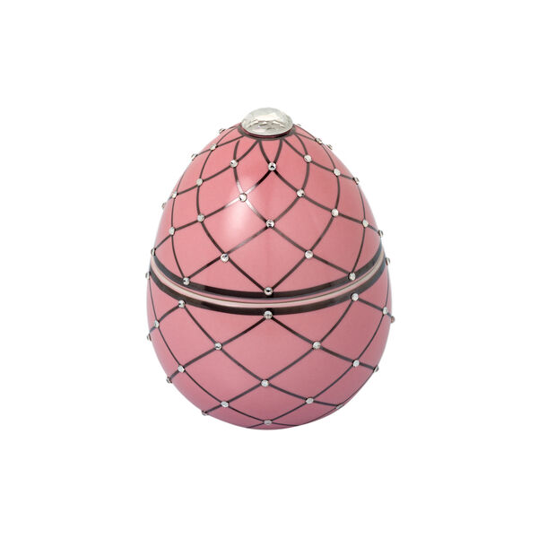 Bois de Russie duftlys egg, rose silver stripes, LADENAC