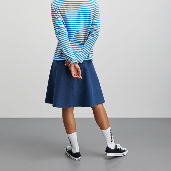 Soft Denim Stelly Skirt, sargasso sea, Mads N&oslash;rgaard