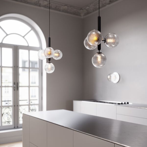 Miira 4 Pendant, rock grey/optic clear, Nuura