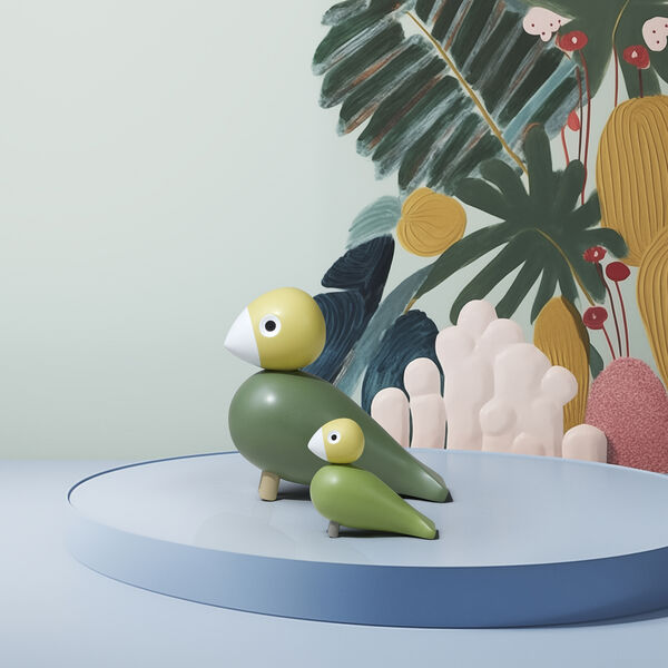 Sangfugle Liv & Lykke, gr&oslash;nn, Kay Bojesen Denmark