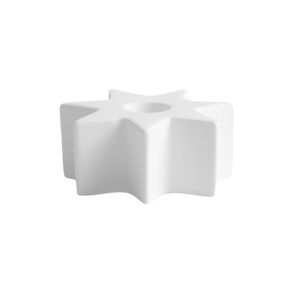 Ceramic star mini taper candleholder | Nordic white, Uyuni Lighting