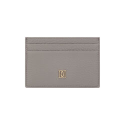 Leather Card Holder Grain, warm taupe, DARK department