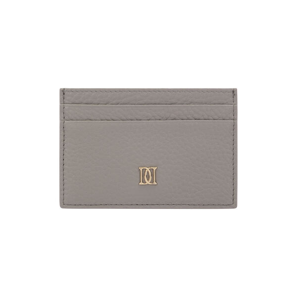 Leather Card Holder Grain, warm taupe, DARK department