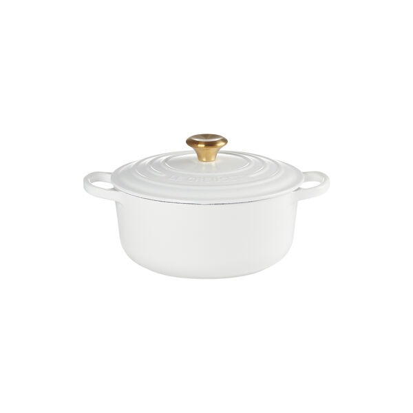 Signature rund gryte Ø 20 cm, white, Le Creuset