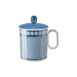 Signum Krus med håndtak og lokk, azur, Rosenthal x Swarovski